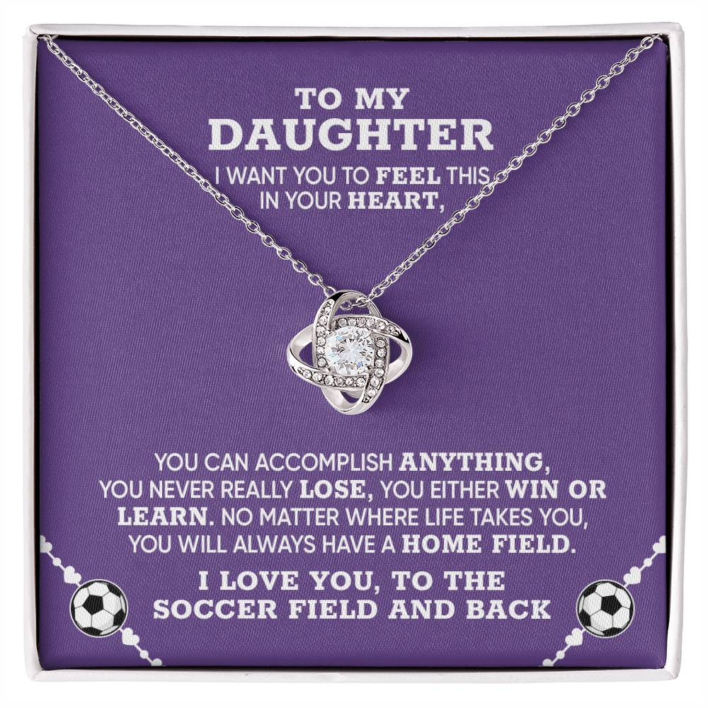 Love Knot Necklace - To Soccer Daughter, Love Mom